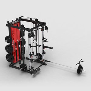 QLI - Rack de Gimnasio Multifuncional de Acero, Rojo y Negro, Equipo de Fitness para el Hogar, Estación de Ejercicio de Cuerpo Completo, Unisex - Product Image 5