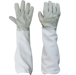 Gants d'apiculture en cuir jaune de haute qualité du Pakistan anti-coupure anti-dérapant anti-statique anti-vibration - Product Image 4