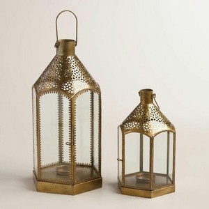 Lanternes en verre de qualité assurée avec matériau en laiton fabriquées à la mode pour les utilisations de décoration par l'exportateur - Product Image 1