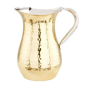 Medium Size Gold Finished <b>Large</b> Capacity Water Pitcher Superior Quality Pitcher Straight Restaurant Cold Water Jug - Product Image 2
