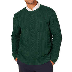 Saison d'été Pull en laine de haute qualité pour hommes tricoté à la main 100% laine avec un motif tricoté élégant - Product Image 1