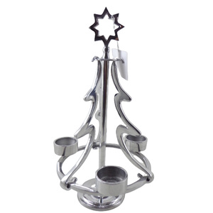 Decoración del hogar Vela de aluminio Soporte de Adviento Portavelas de níquel negro para decoraciones de iluminación de Navidad - Product Image 3