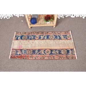 Alfombra Floral de lana Beige azul clásica Vintage 170X340 cm diseño de pasillo rectangular de retazos para adolescentes técnica de tejido de látex - Product Image 1