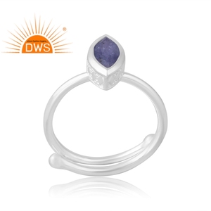 Dernière vente 925 argent Sterling naturel Tanzanite bague en pierres précieuses bijoux personnalisés pour les femmes cadeau pour elle - Product Image 1