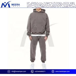 Chándales de lavado ácido con cremallera y bolsillos-Conjunto de dos piezas cómodo y duradero Ideal para actividades al aire libre - Product Image 2