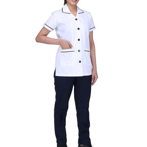 Uniformes médicos de hospital de manga corta con logotipo personalizado para mujer, traje de enfermería unisex de alta calidad - Product Image 1