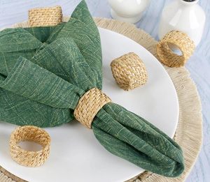 Rond de serviette de canne ronde en vrac pour la décoration de fête Table à manger rassemblements de famille de tous les jours un grand décor de table - Product Image 6