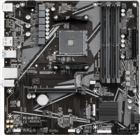 Carte mère GIGABYTE B550M K, compatible avec les processeurs AMD AM4 Ryzen 5000, DDR4, double M.2, SATA 6 Gb/s