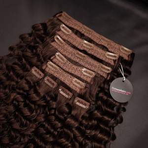 2025 venta al por mayor 100% auténticas extensiones de cabello virgen vietnamita mejor calidad cutícula completa Clip-In precio de exportación competitivo - Product Image 1