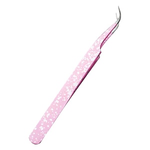 Pinzas Profesionales de Acero Inoxidable para Extensión de Pestañas con Punta Curva de Precisión y Mango Antideslizante para Artistas de Pestañas de Salón Elite - Product Image 5
