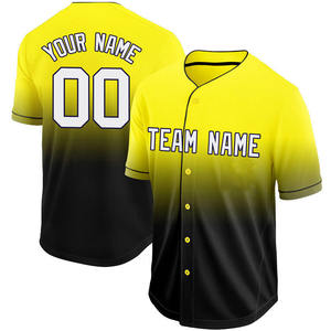 2025 vente en gros Sublimation imprimé Logo Baseball maillot ensemble hommes col en v uniforme avec bouton complet équipe blanc T-shirts Jersey - Product Image 6