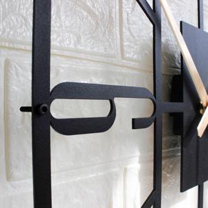 Elegante Reloj de pared cuadrado de metal negro con diseño minimalista moderno perfecto para sala de estar, dormitorio, oficina y pasillo - Product Image 6