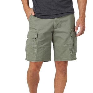 Pantalones cortos Cargo de algodón de verano para hombre, pantalones cortos elásticos personalizados con varios bolsillos de secado rápido, tallas grandes OEM, venta al por mayor, cintura media personalizada - Product Image 1