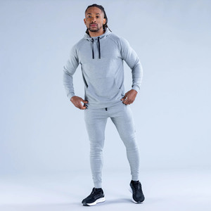 High Demand Custom Grey Marl Stretch Fabric Men Hoodies Cotton Blended Breathable & Quick Dry <b>Gym</b> & Streetwear <b>Hoodie</b> <b>For</b> Men - Product Image 4