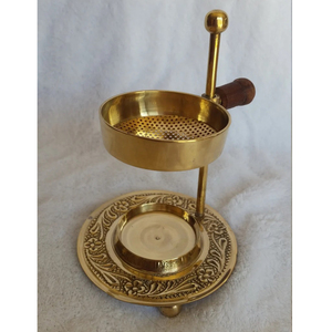 Quemador de latón de calidad superior para quemador aromático de mesa con acabado de malla dorada brillante de incienso árabe Bakhoor y Lobaan - Product Image 5