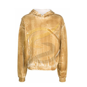 Haute qualité 100% coton lavé à l'acide sweat à capuche français haute rue série Vintage pull pierre lavé impression populaire Style Vintage - Product Image 1