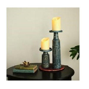 Designer Wooden Candle Holder Customized Shape Valentines Candle Stand Wood Candlestick Holder Hot Selling Candle Holder - Product Image 2