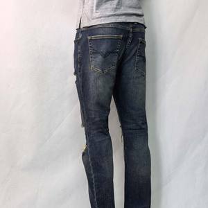 وصول جديد مخصص عارضة الرجعية كسول شارع عالية على غرار الهيب هوب خليط ممزق الرجال الجينز الساق واسعة بأسعار رخيصة جدا - Product Image 1