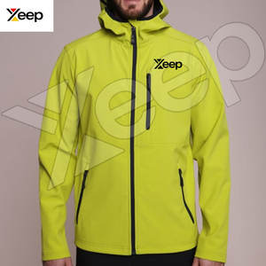 Customized Hooded Winter Front Logo <b>Light</b> Weight Breathable Men's Softshell Jacket - Product Image 2