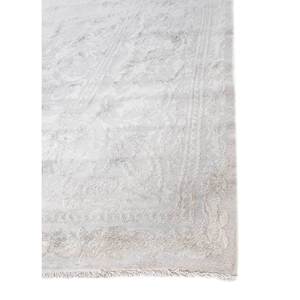 Alfombra Aalam Azul de Lana y Seda Anudada a Mano, Diseño Clásico Floral Abstracto Rectangular para Pasillo, Dormitorio, PAE-6161 - Product Image 4