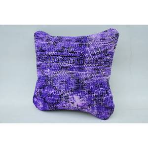 Purple Vintage Pattern Kantha Mosaic Paisley Patchwork Non-Slip Eco-Friendly Removable Washable <b>Bolster</b> <b>Pillow</b> 12x12 Inch Wool - Product Image 3