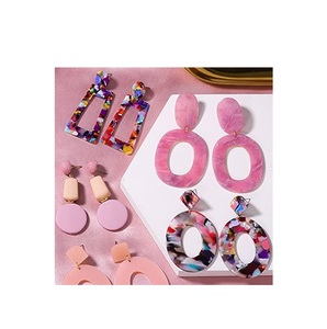 Boucles d'oreilles tendance de haute qualité, forme ronde, bois et résine époxy, best-seller, qualité standard, bijoux à vendre - Product Image 3