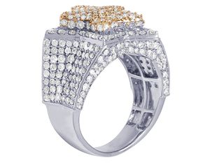 Stylish 10K Gold Star Shape <b>Ring</b> with Lab Grown Diamonds Exclusive <b>Iced</b> Out Mens Jewelry - Product Image 3