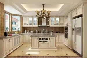 ชุดตู้ครัวไม้จริงทันสมัยพร้อมประกอบจากโรงงานโดยตรง - Product Image 4