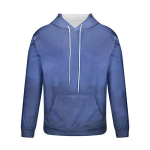 Sweat à capuche pour homme en molleton de coton mélangé de haute qualité, brodé, uni, confortable, sur mesure - Product Image 5