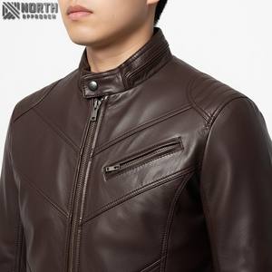 Chaqueta Bomber de Cuero con Camuflaje para Hombre, a Prueba de Viento, Transpirable, con Cierre de Cremallera, Personalizable - Product Image 4