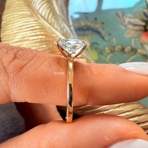 Elegant Lab Grown Diamond Engagement <b>Ring</b> Women's Wedding Fine Jewelry Designer <b>Statement</b> <b>Ring</b> for Bridal Gift Oval Cut - Product Image 4