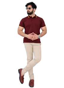 Polos d'été à manches courtes en coton de haute qualité Nouveau design Polo à rayures respirantes T-shirts pour hommes - Product Image 6