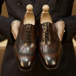 Luxury Crocodile Texture Formal Shoes with High End Craftsmanship and Arch Support Business Shoes for Men Leather Shoes - Product Image 1