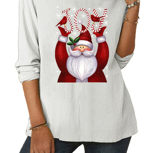 Cuello redondo Hombres/Mujeres OEM ODM Personalizable Bangladesh Deluxe Adulto Navidad Papá Noel Hombres Navidad Camiseta Diseño de vacaciones - Product Image 3