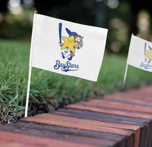 맞춤형 로고 디자인 4x6 인치 양면 풀컬러 인쇄 폴리에스터 손 흔드는 깃발 손잡이 국기 폴 포켓 - Product Image 5