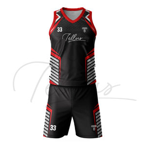 Ensembles d'uniformes de basket-ball personnalisés pour hommes, imprimés, à séchage rapide, sans manches, pour équipes et clubs, par Tellus Apparel - Product Image 4