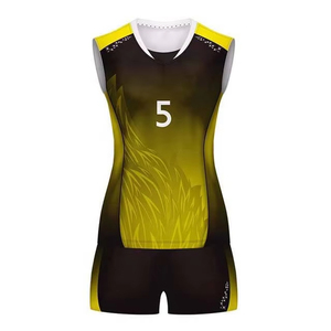 Venta al por mayor de ropa deportiva de poliéster sublimado con logotipo impreso personalizado para hombres, conjunto de ropa de voleibol para adultos, jugadores de voleibol - Product Image 5