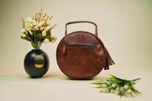 Nouveau sac à main de cantine en cuir de Style occidental, sac à bandoulière rond de haute qualité pour femmes - Product Image 5