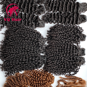 Cheap Wholesale Pixie <b>Curly</b> <b>Bundles</b> Machine Double Weft Remy Human Vietnamese Hair Glueless Wigs - Product Image 4