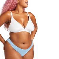 Celana Dalam Wanita Model Thong Rajut Katun 100% Buatan Khusus, Warna Biru Polos, Pinggang Rendah, Nyaman Dipakai Sehari-hari, Ramah Lingkungan, Buatan Bangladesh