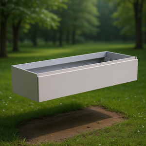 Mobile Lavabo Sospeso Koricini Vieste Grigio Perla con 1 Cassetto 120x25x50 cm - Product Image 3