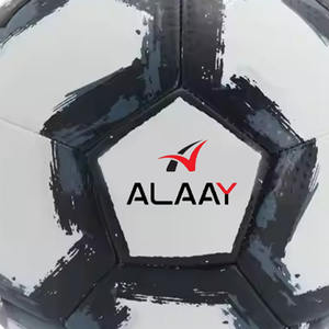 Alaay Ballon de football de haute qualité en cuir PU avec logo personnalisé Football cousu à la machine disponible en tailles 5/4/3 - Product Image 4