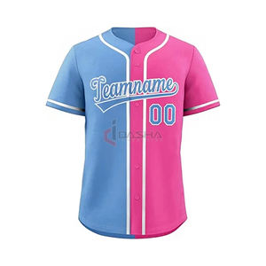 Camiseta de béisbol de manga corta de tamaño personalizado 2025, ropa deportiva unisex al por mayor, camiseta en blanco, opción de talla grande, impresión por sublimación - Product Image 5