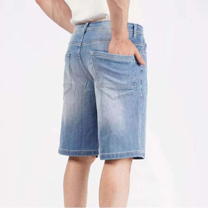 Shorts en jean pour hommes en gros, respirants, à séchage rapide, lavage clair, taille mi-haute, streetwear, shorts de sport, de fitness et d'entraînement - Product Image 4