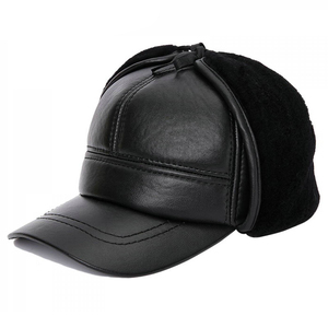 Gorras de Béisbol de Cuero Impermeables y Cálidas de la Mejor Calidad para Adultos, Servicio OEM ODM, 6 Paneles, Decoración de Perlas, Hebilla Metálica Personalizada - Product Image 1