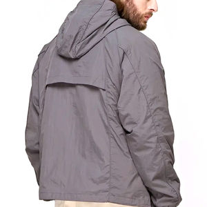 Chaqueta cortavientos ligera para hombre, impermeable y resistente al viento, al por mayor, con personalización de logotipo, abrigo para exteriores, transpirable - Product Image 2