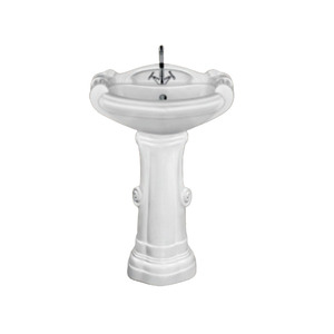 Lavabo de Cerámica Moderno con Pedestal y Soporte, Fácil de Instalar, Uso Universal - Product Image 6