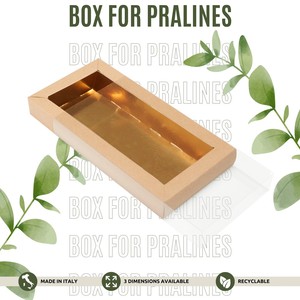 Made Italy Luxury Factory Disposable Eco-Friendly Recyclable Rectangular Cardboard Customizable Pralines <b>Box</b> Chocolate <b>Box</b> <b>Box</b> - Product Image 2