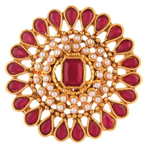 Cristal indien Kundan fournisseur de bijoux fausse perle mariée bague réglable fabricant indien ensemble de bijoux pour femmes