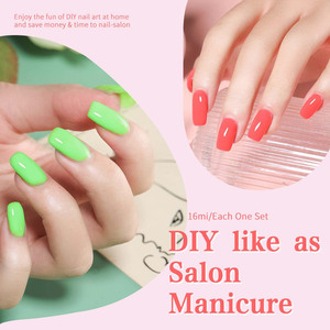 Kit di smalto al Neon vibrante | Rosso, rosa, nudo, blu, arancione | Easy Home fai da te UV/LED ammollo Set Manicure - Product Image 6